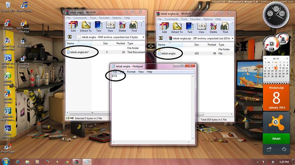 ASK Cara mengetahui angka dalam file RAR?