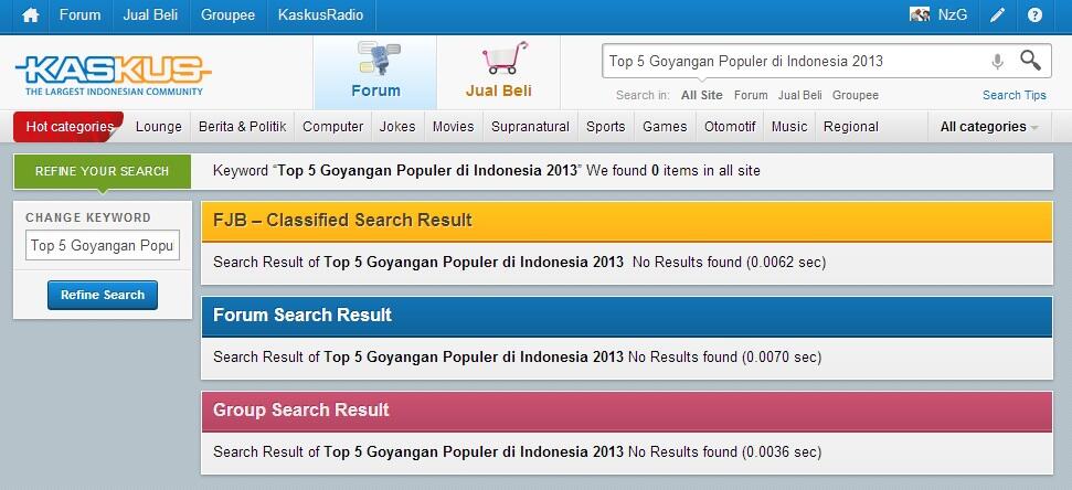 Top 5 Goyangan Populer di Indonesia 2013