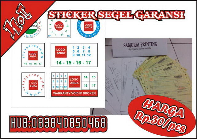 Stiker Segel Garansi