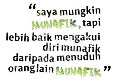 NOLAK BIKIN DOSA, KENAPA DISEBUT MUNAFIK?