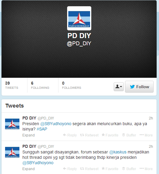 &#91;Ada Bukti Pic&#93; Malu-Maluin! DEMOKRAT PAKE BOT di TWITTER. Target Pertama: Kaskus!