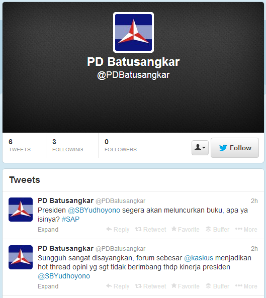 &#91;Ada Bukti Pic&#93; Malu-Maluin! DEMOKRAT PAKE BOT di TWITTER. Target Pertama: Kaskus!