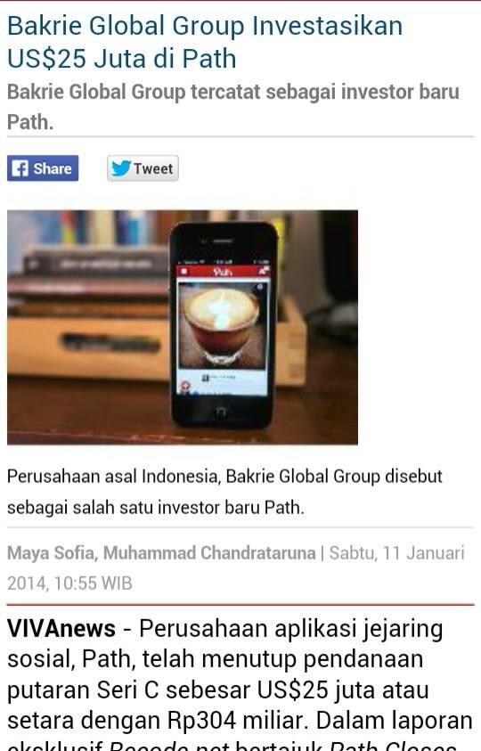 &#91;Cekidot!!!!&#93; Path Bakrie dan Instragram Ibu Ani
