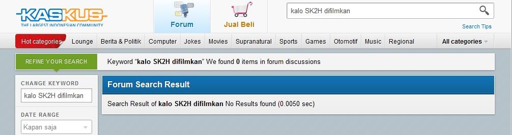 Kalo SK2H DiFilmkan