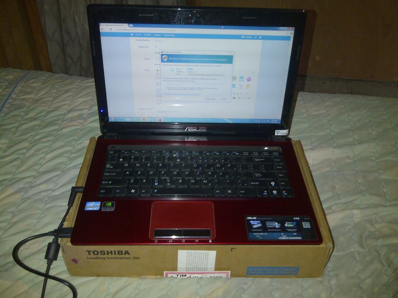 Terjual LAPTOP GAMING ASUS A43S CORE i3 VGA NVIDIA MURAH 