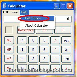 Trik Tersembunyi Windows XP : Browsing Dengan Menggunakan Calculator