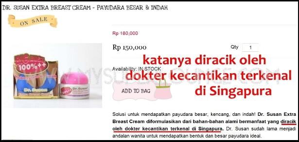 Misteri Produk Dr.Susan Breast Cream