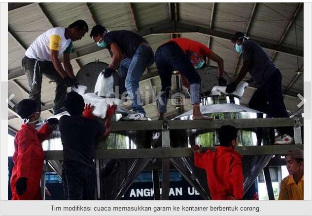 Modifikasi CUACA dengan GARAM di JAKARTA !!! >>> Inilah cara KERJAnya<<< +++Foto2nya