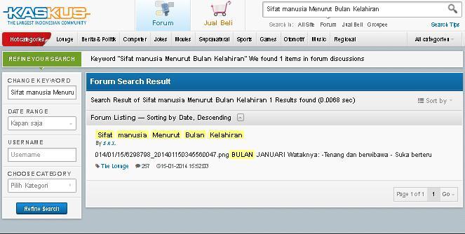 Sifat manusia Menurut Bulan Kelahiran