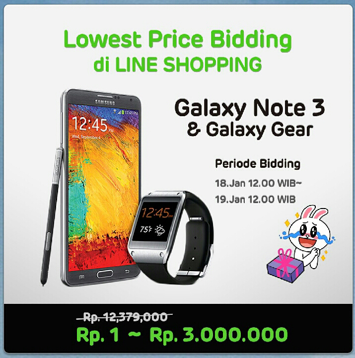 &#91;LINE SHOPPING&#93; Line bagi-bagi SG Note 3 + Gear
