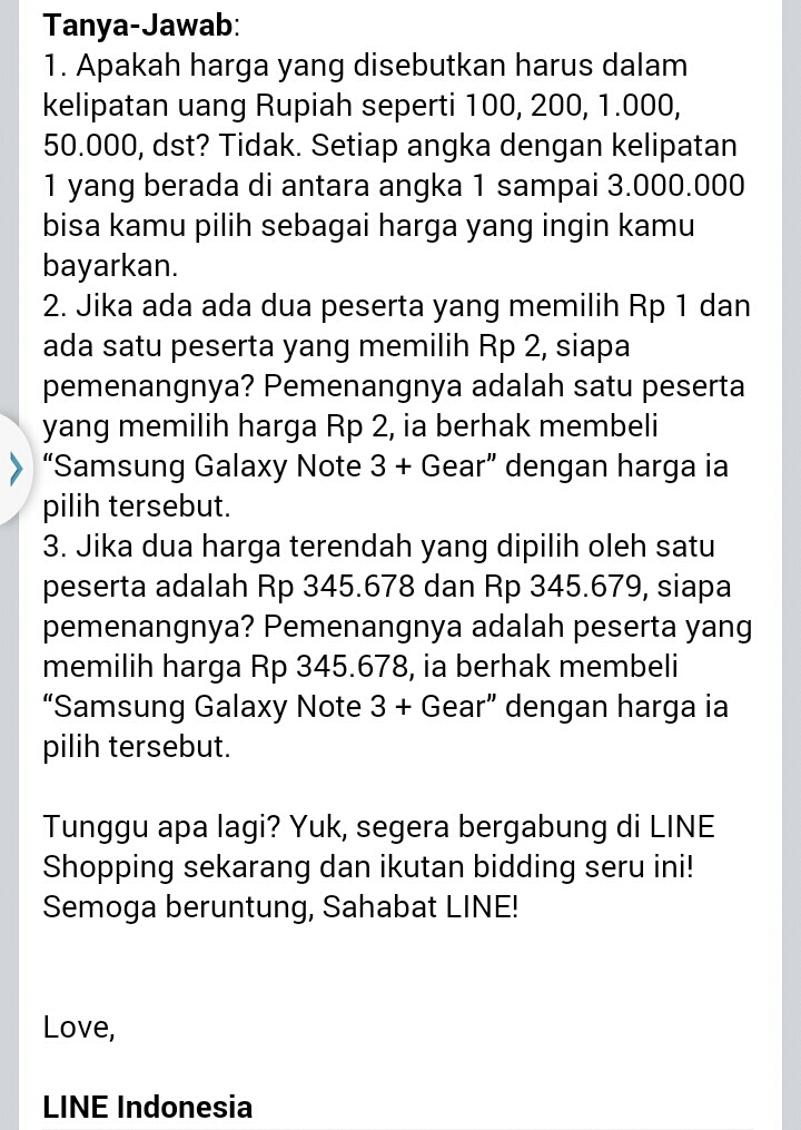 &#91;LINE SHOPPING&#93; Line bagi-bagi SG Note 3 + Gear