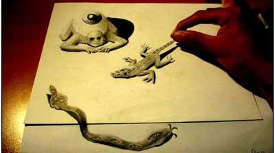 Lukisan Pensil 3D yang Keren
