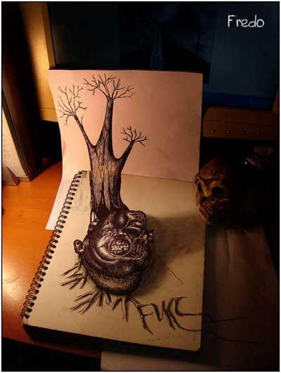 Lukisan Pensil 3D yang Keren