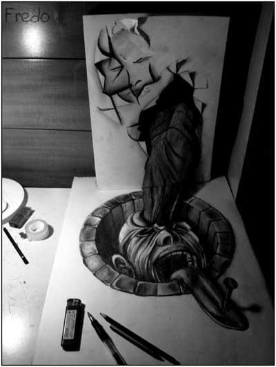 Lukisan Pensil 3D yang Keren