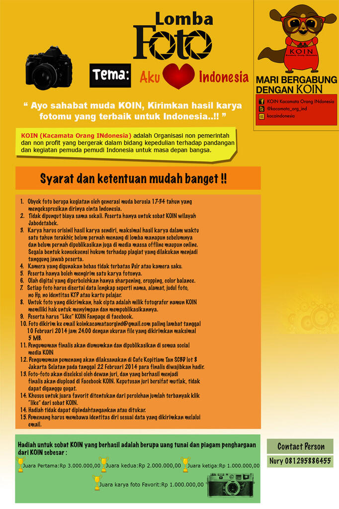 Lomba Foto, Tema: AKU CINTA INDONESIA