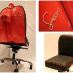 &quot; Kursi unik model Lambreetta scooter &quot;, di buat dengan tangan !
