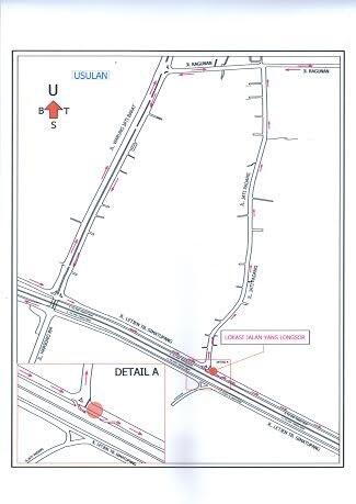 Bruuk! Tiba-tiba Tanah di Jl Pulo Besar, Jakut Ambles