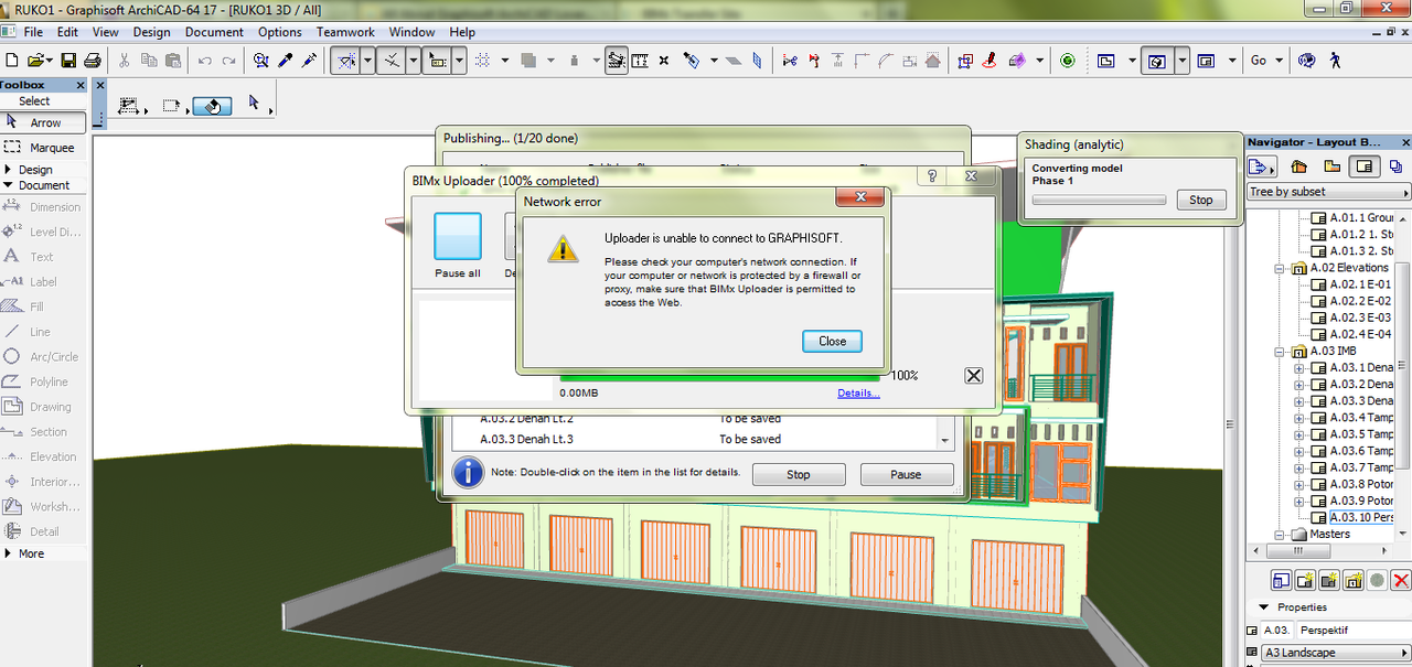 Archicad невозможно прочитать план