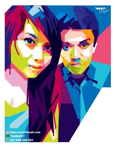 vector desain wpap wajah vector Terjual , , vector popart Jasa desain WPAP