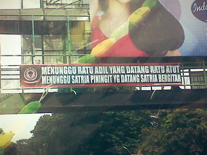 banner duet maut roma irama dan ratu atut di bogor!!!!