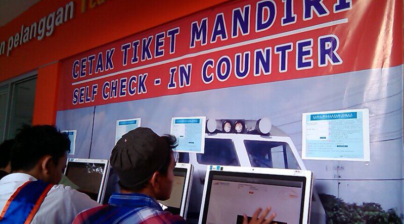 System cetak tiket mandiri Kereta Api