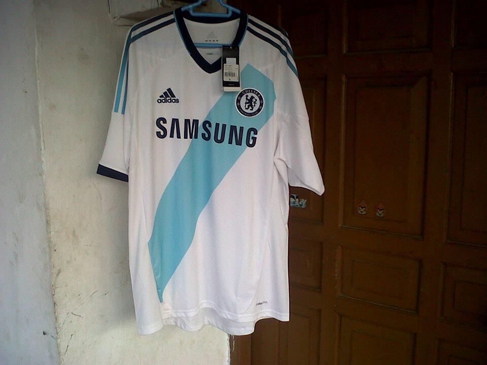 JERSEY AC MILAN HOME, CHELSEA AWAY, REAL MADRRID HOME 2012/2013 ORIGINAL. (BOGOR)