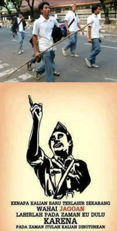 cowo sejati ga pernah lakuin ini....satu lawan satu dong.... emanya jaman dulu...