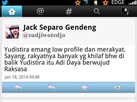 1 Tweet Mbah Sudjiwo Tedjo (Masuk gan)