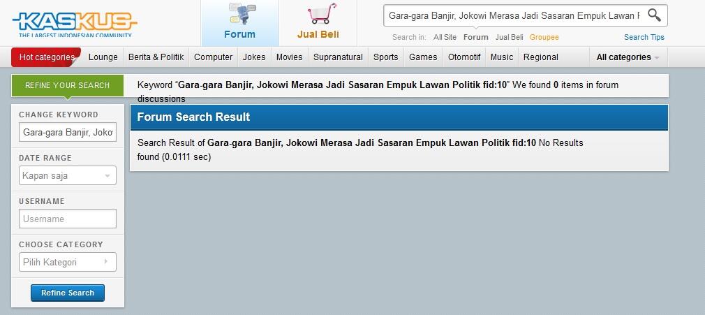 Gara-gara Banjir, Jokowi Merasa Jadi Sasaran Empuk Lawan Politik