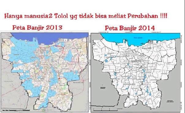 membandingkan banjir jakarta tahun ini dan tahun lalu