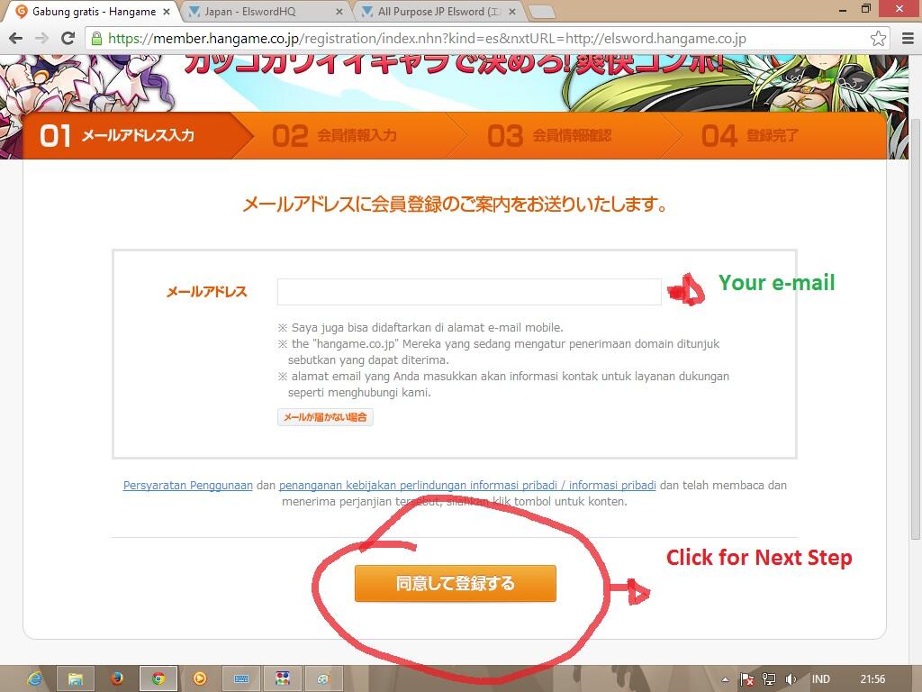 &#91;Tutorial&#93; Cara bikin akun Elsword server Japan 2014