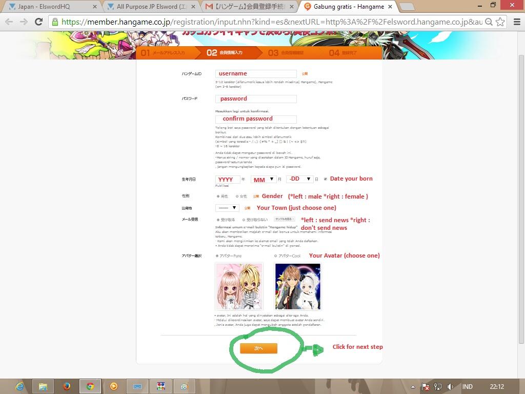 &#91;Tutorial&#93; Cara bikin akun Elsword server Japan 2014