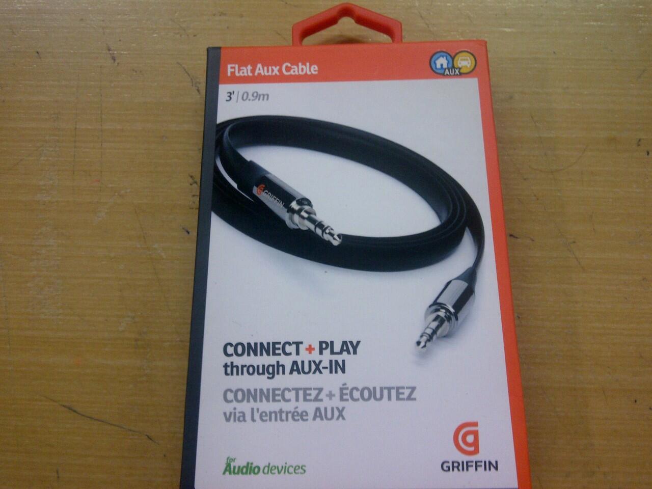 KABEL AUDIO AUX GRIFFIN BELKIN FLAT SPIRAL CONVERTER AUDIO SPLITTER APPLE GRIFIN ORI