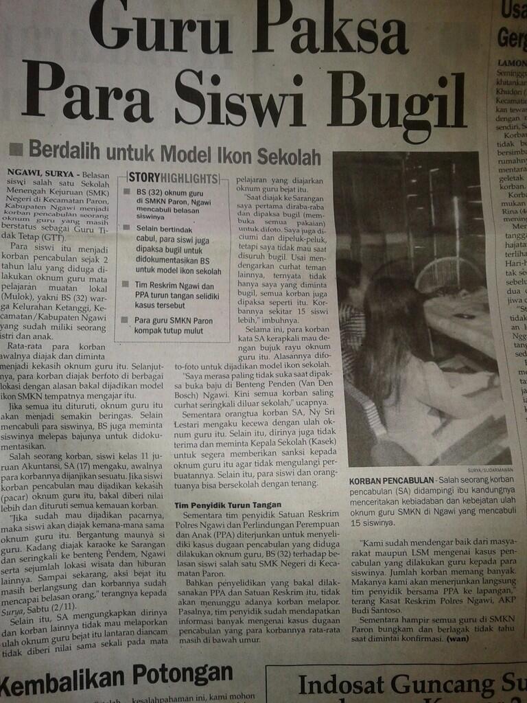 GURU PAKSA PARA SISWI BUGIL (NO ++)