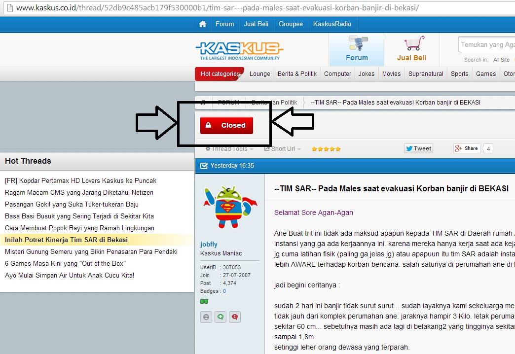 &#91;HOT&#93; Hot Thread hari ini kok tiba2 di-close???