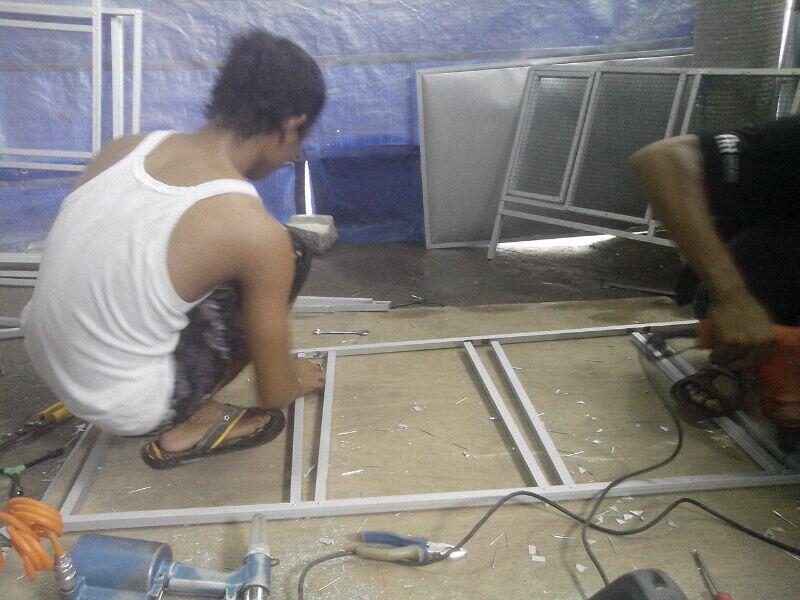 Kandang hewan aluminium knockdown/bongkar pasang murah!!