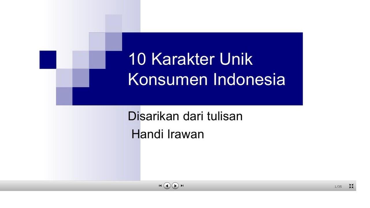 10 KARAKTER UNIK orang INDONESIA