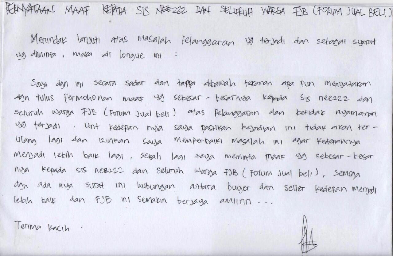 pernyataan maaf kepada sis neezzz dan seluruh warga kaskus