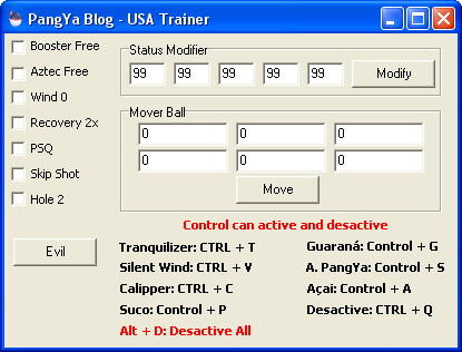 Cheat Pangya USA GB 725 pak