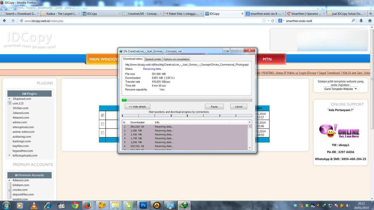 jual IDCopy Solusi Download Rapidleech Unlimited Trafic Space 60GB Suport 80+ Premium