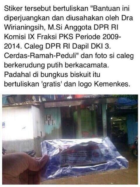 IDE CEMERLANG DI KALA BANJIR OLEH PARA CALEG