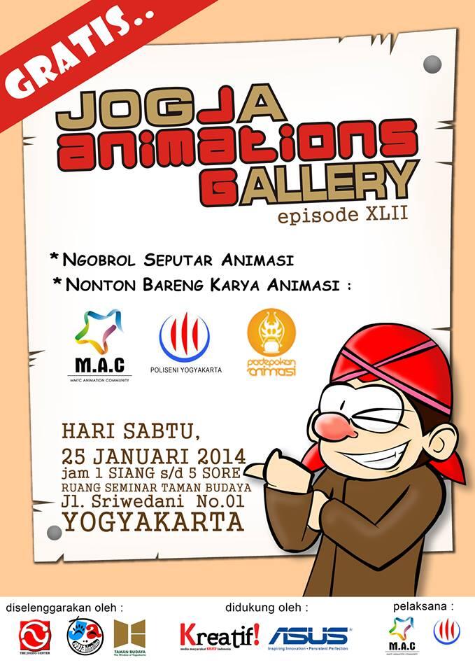 Dateng yuk!! Jogja Animation Gallery! Nonton Film Animasi Indonesia!