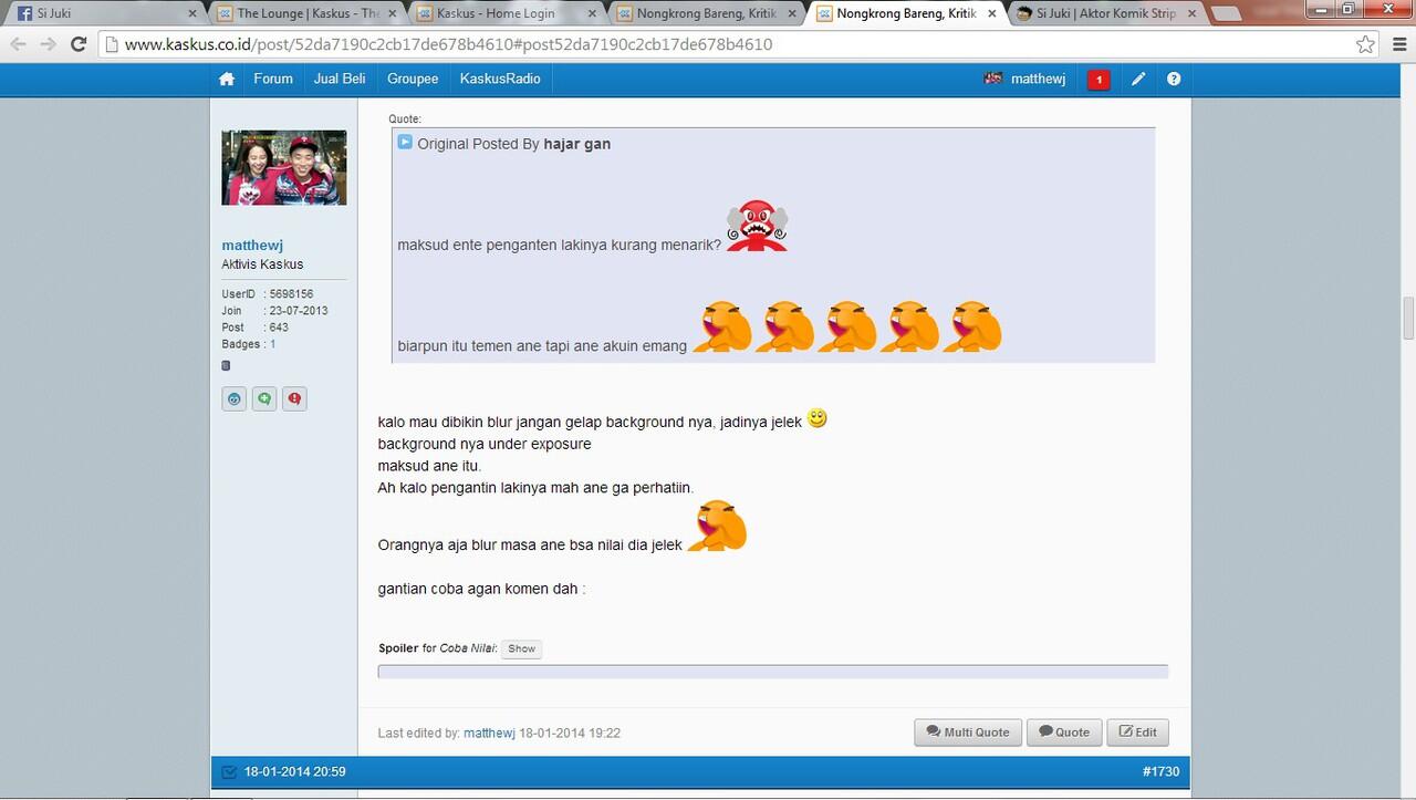 Ane dibata di forum yang boleh mengkritik brutal (Yang batain ane ke sni dong :D )