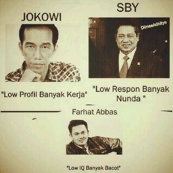 perbedaan jokowi,SBY, dan Farhat abas