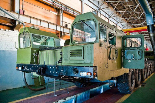 Inside the Topol M intercontinental Ballistic missile MZKT-7930 vehicle factory