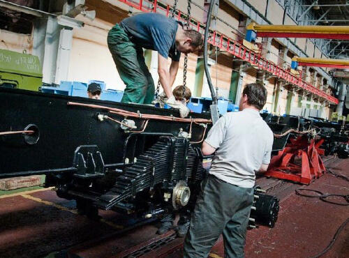 Inside the Topol M intercontinental Ballistic missile MZKT-7930 vehicle factory