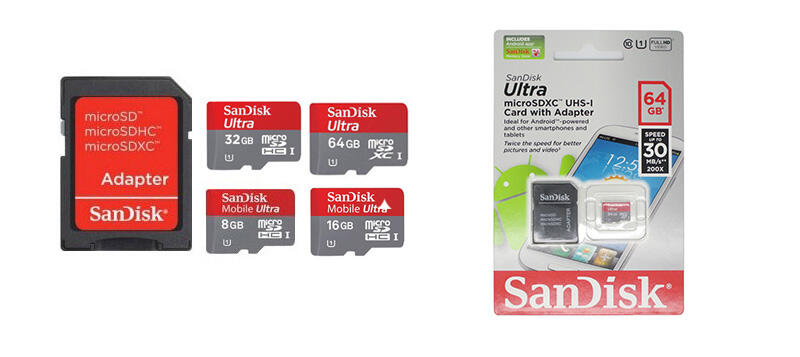 MICROSD SDHC COMPACT FLASH SAMSUNG, SANDISK, TOSHIBA, KINGSTON CLASS 10