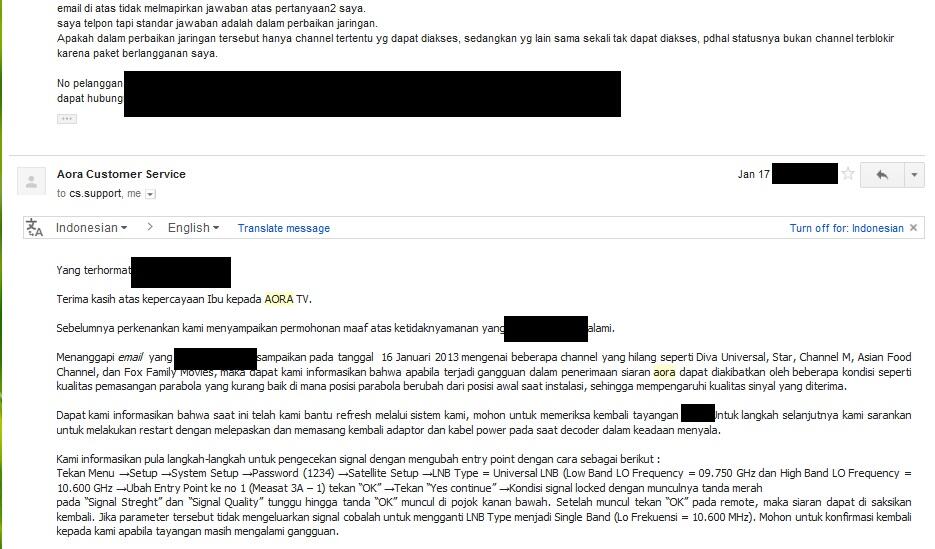 AORA putusin langganan gw sepihak