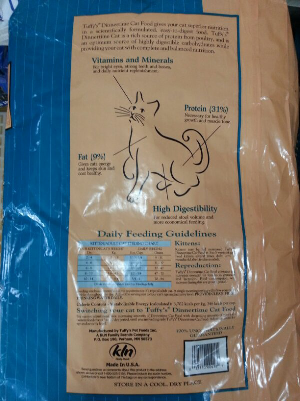 CATFOOD USA TUFFY DINNER TIME CAT 9,07KG BERKUALITAS DAN MURAH