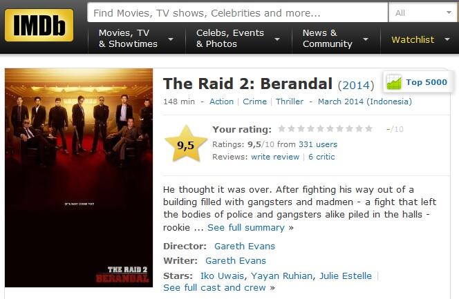 Review &amp; komentar dari Premiere The Raid 2 : Berandal